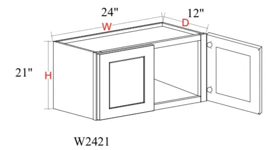 Shaker White Wall Cabinet SW-W2421 — Tree Cabinetry product image