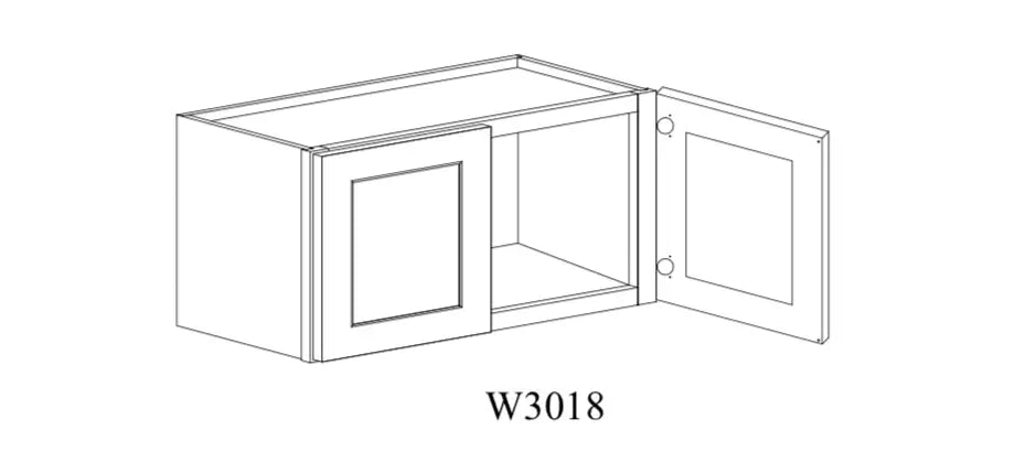 Shaker White Wall Cabinet SW-W3018 — Tree Cabinetry product image