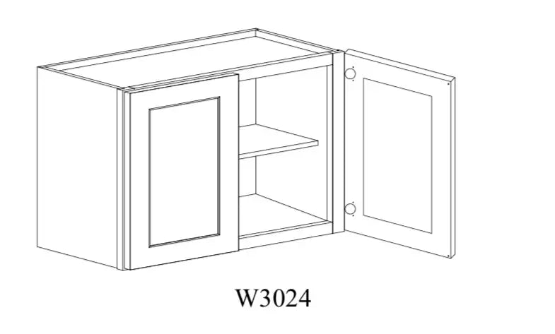 Shaker White Wall Cabinet SW-W3024 — Tree Cabinetry product image