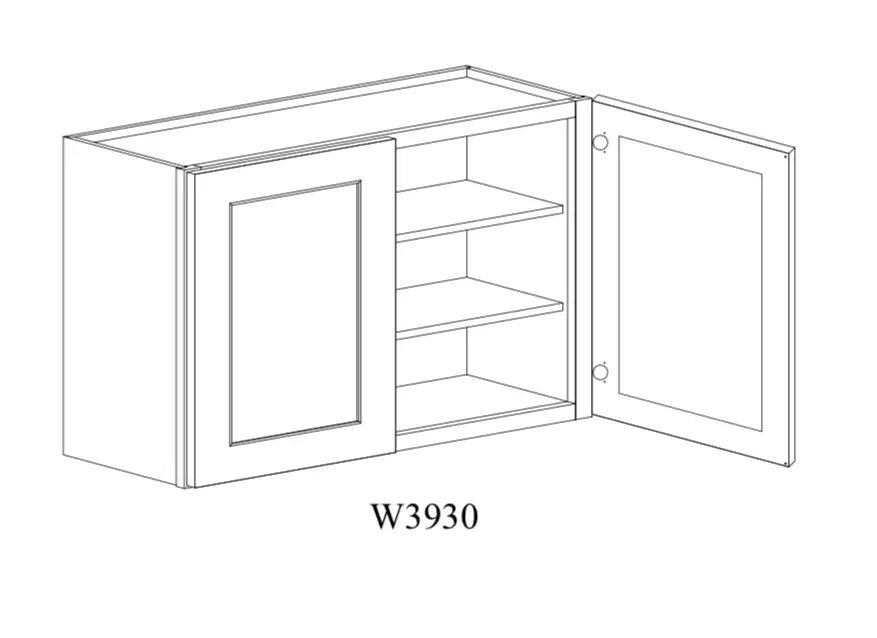 Shaker White Wall Cabinet SW-W3930 — Tree Cabinetry product image