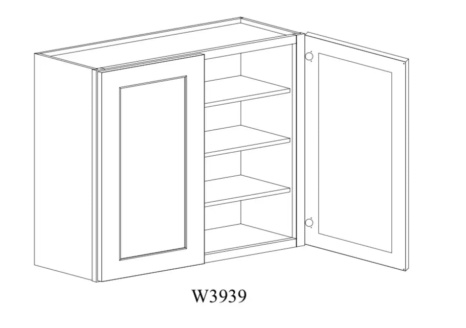 Shaker White Wall Cabinet SW-W3939 — Tree Cabinetry product image
