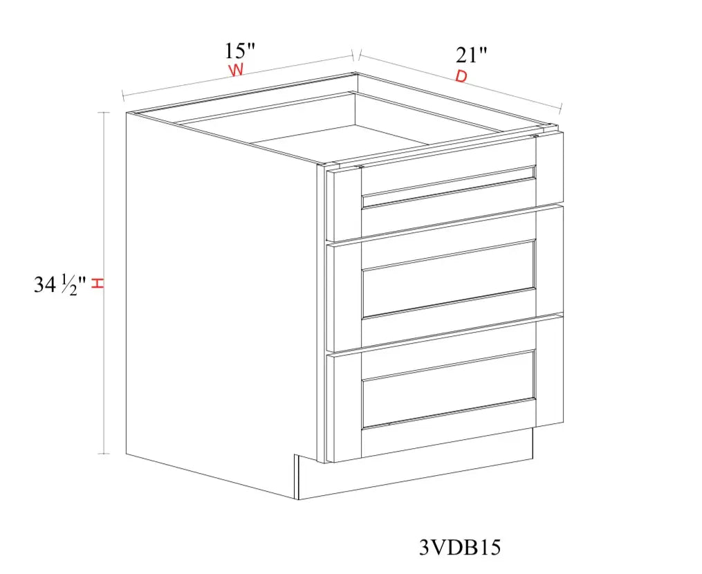 Safari Fancy Shaker Vanity SFS-3VDB15 — Tree Cabinetry product image