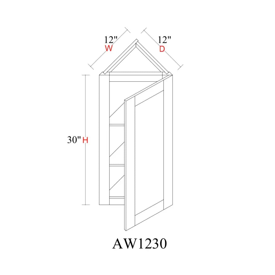 Matcha Fancy Shaker Wall Cabinet MFS-AW1230 — Tree Cabinetry product image