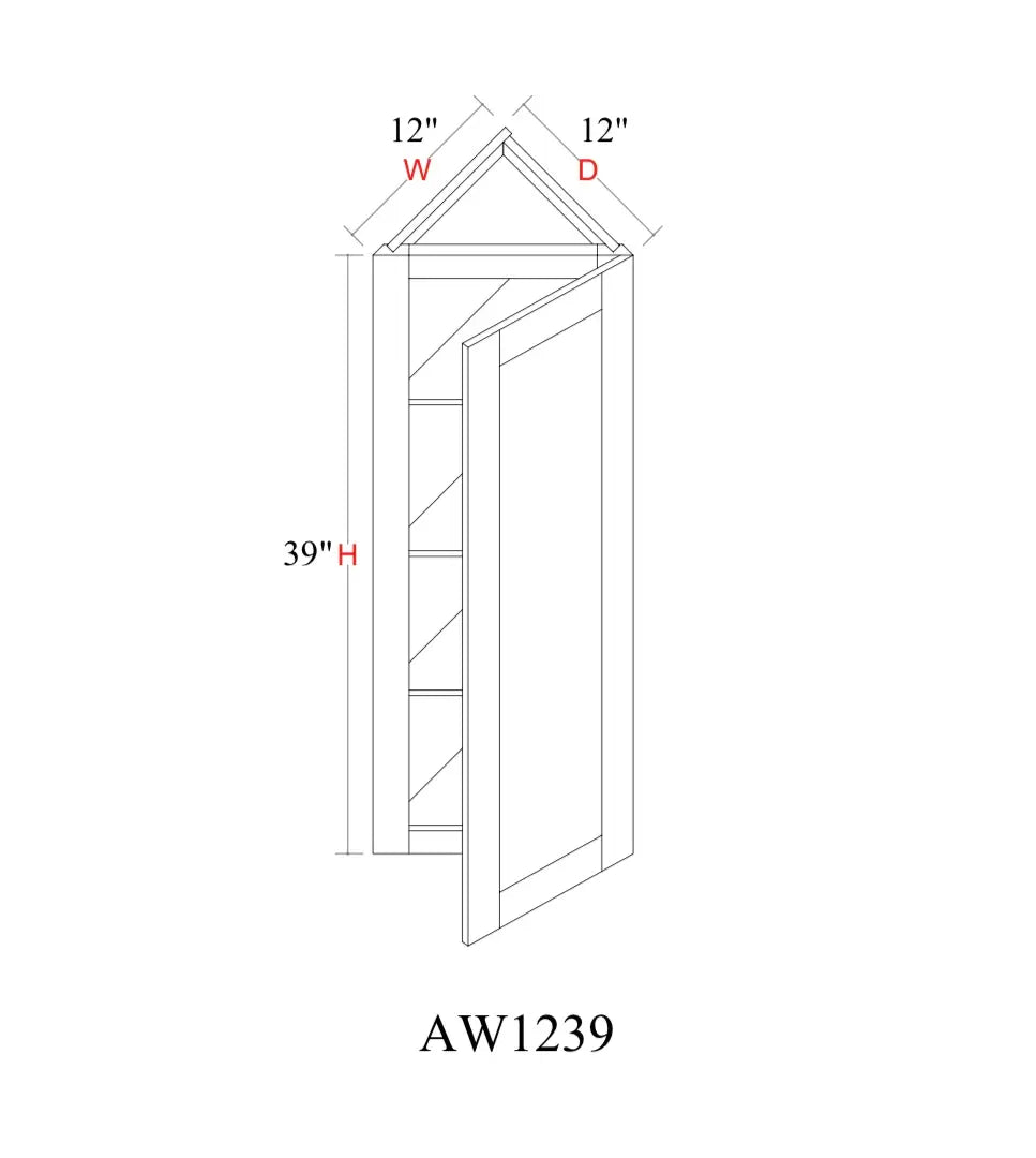 Shaker White Wall Cabinet SW-AW1239 — Tree Cabinetry product image