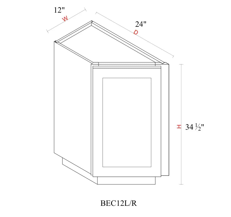 Shaker White Base Cabinet SW-BEC12 — Tree Cabinetry product image