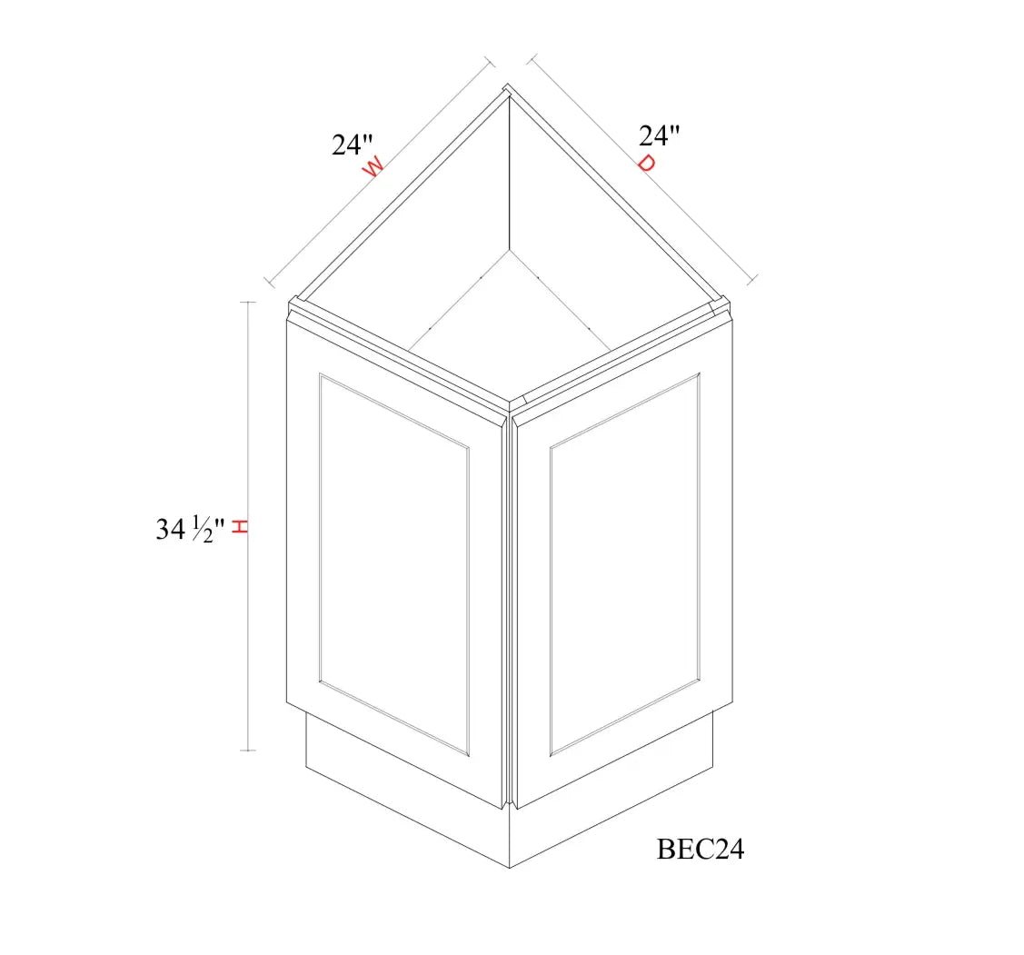 Shaker White Base Cabinet SW-BEC24 — Tree Cabinetry product image