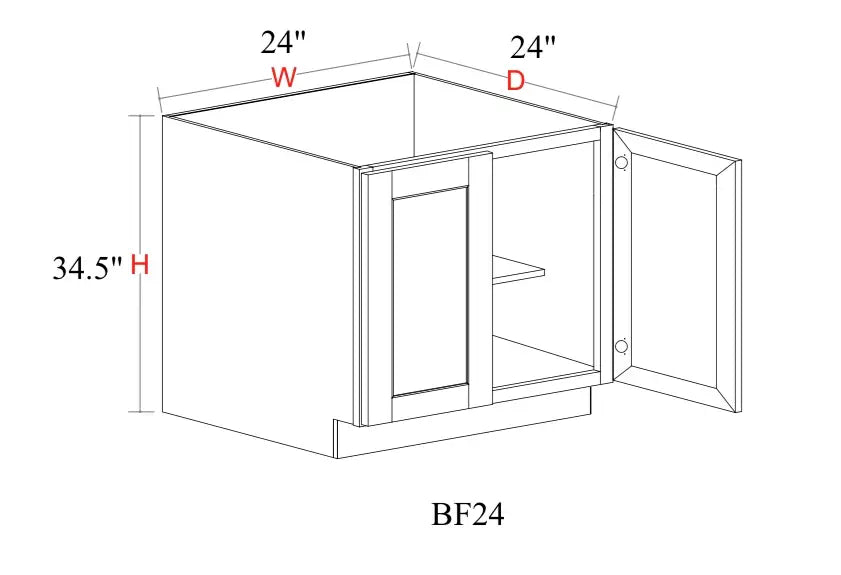 Matcha Fancy Shaker Base Cabinet MFS-B24FHD — Tree Cabinetry product image