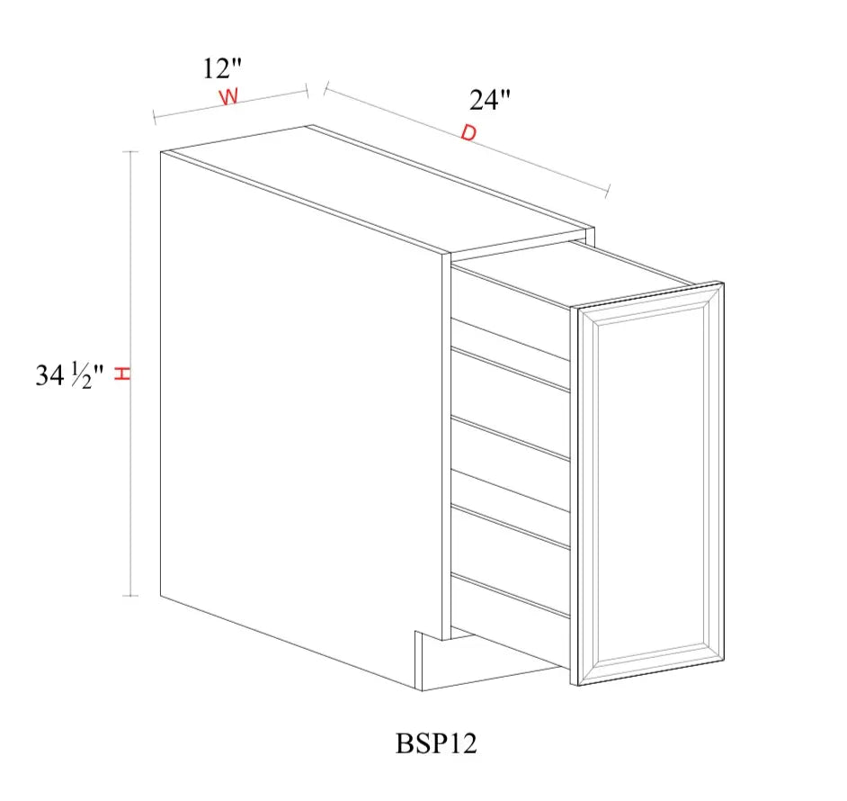 Whipped Cream Fancy Shaker Base Cabinet WCFS-BSP12 — Tree Cabinetry product image