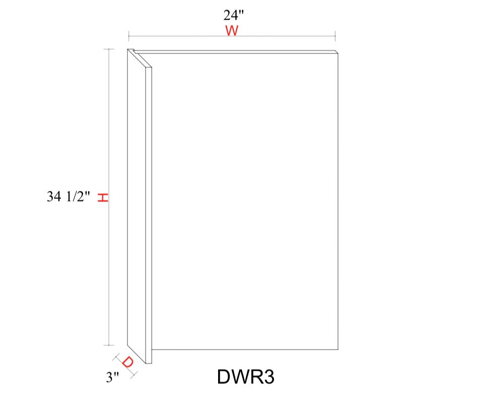 Safari Fancy Shaker Cabinet Accessory SFS-DWR3 — Tree Cabinetry product image