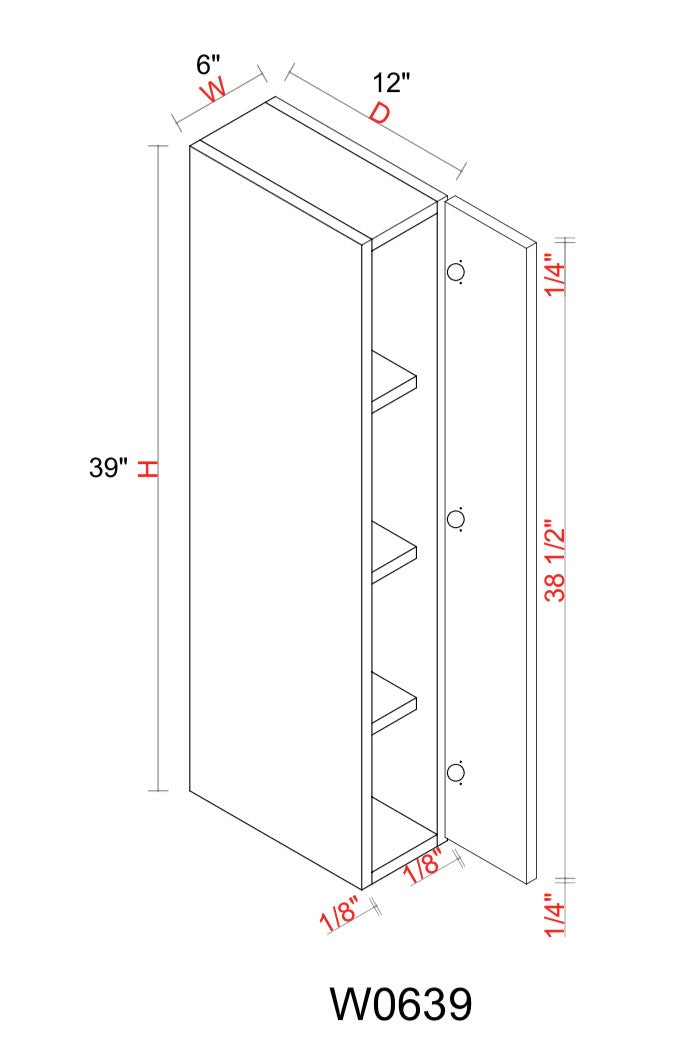 Shaker White Wall Cabinet SW-W0639 — Tree Cabinetry product image