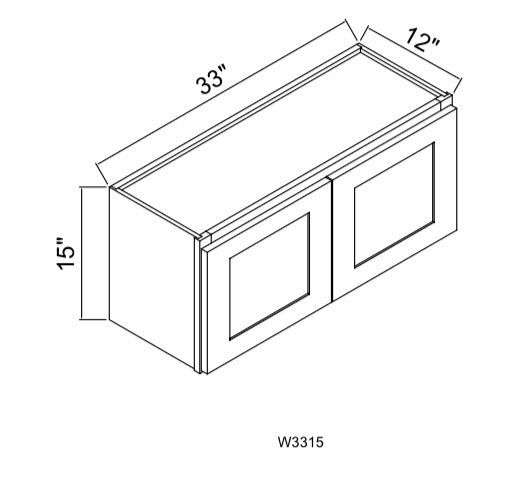 Whipped Cream Fancy Shaker Wall Cabinet WCFS-W3315 — Tree Cabinetry product image