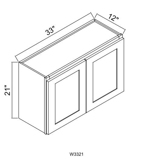 Safari Fancy Shaker Wall Cabinet SFS-W3321 — Tree Cabinetry product image