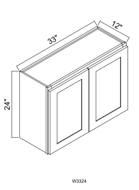 WCFS-W3324 wall cabinet dimension drawing