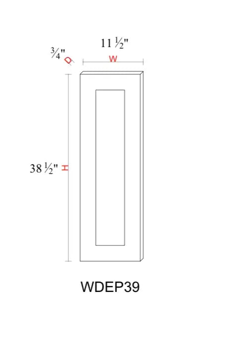 Safari Fancy Shaker Cabinet Accessory SFS-WDEP39 — Tree Cabinetry product image