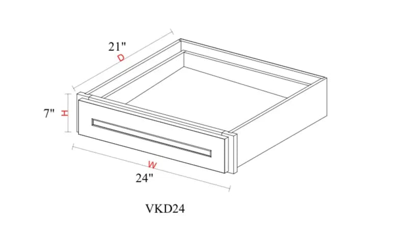 Shaker White Vanity SW-VKD24 — Tree Cabinetry product image