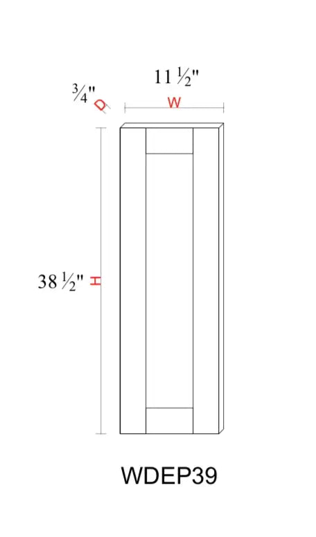 Whipped Cream Fancy Shaker Cabinet Accessory WCFS-WDEP39 — Tree Cabinetry product image