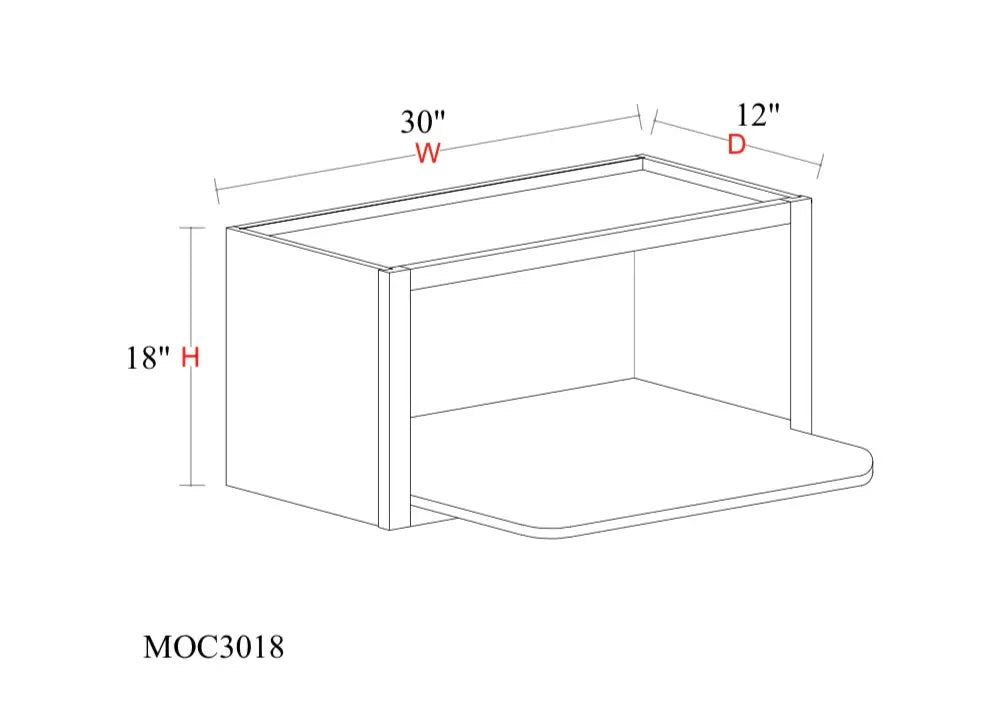 Whipped Cream Fancy Shaker Wall Cabinet WCFS-MOC3018 — Tree Cabinetry product image