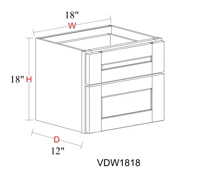 Safari Fancy Shaker Vanity SFS-VDW1818 — Tree Cabinetry product image