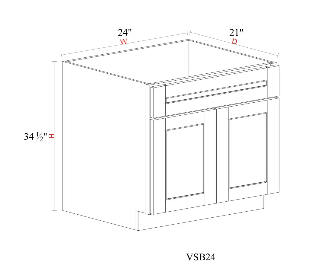 Matcha Fancy Shaker Vanity MFS-VSB24 — Tree Cabinetry product image