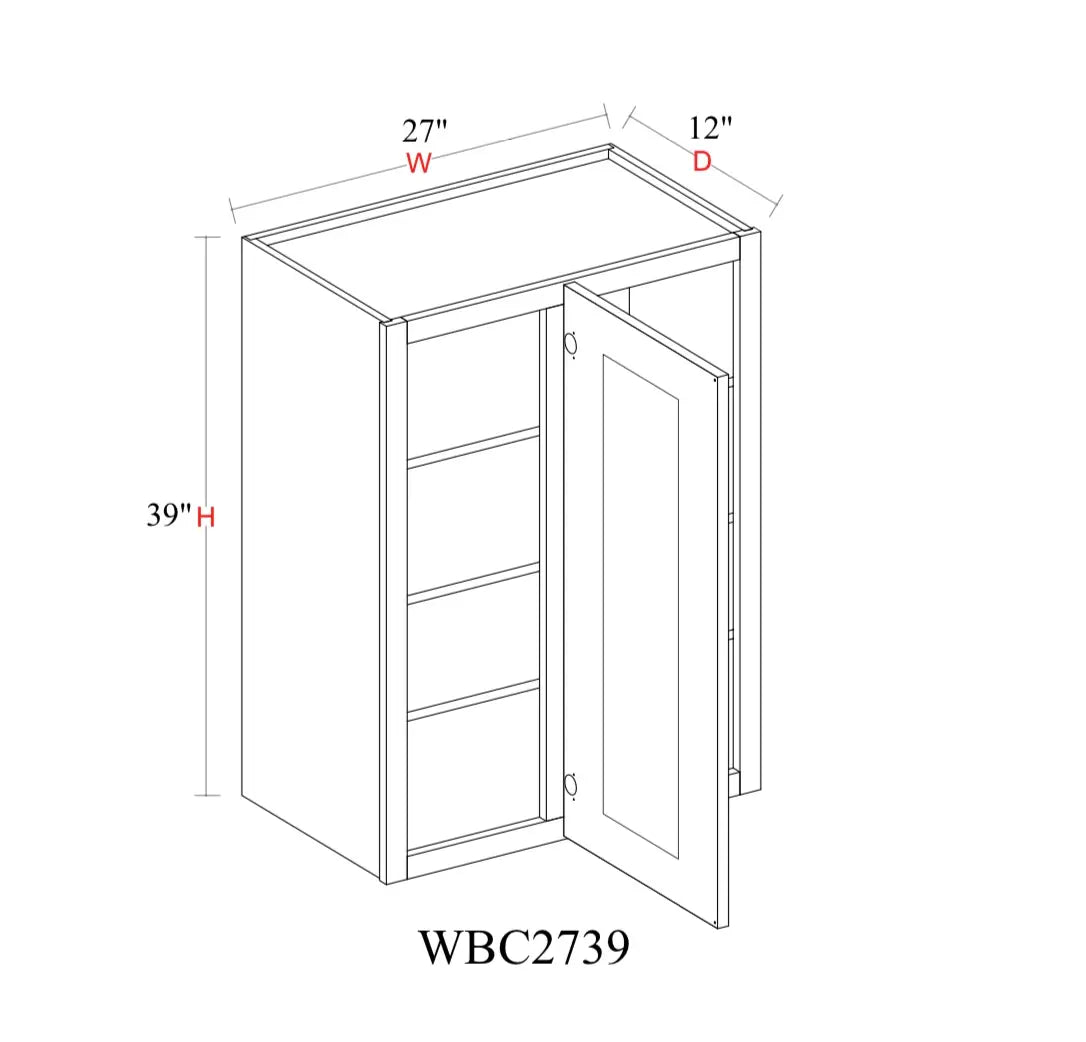 Safari Fancy Shaker Wall Cabinet SFS-WBC2739 — Tree Cabinetry product image