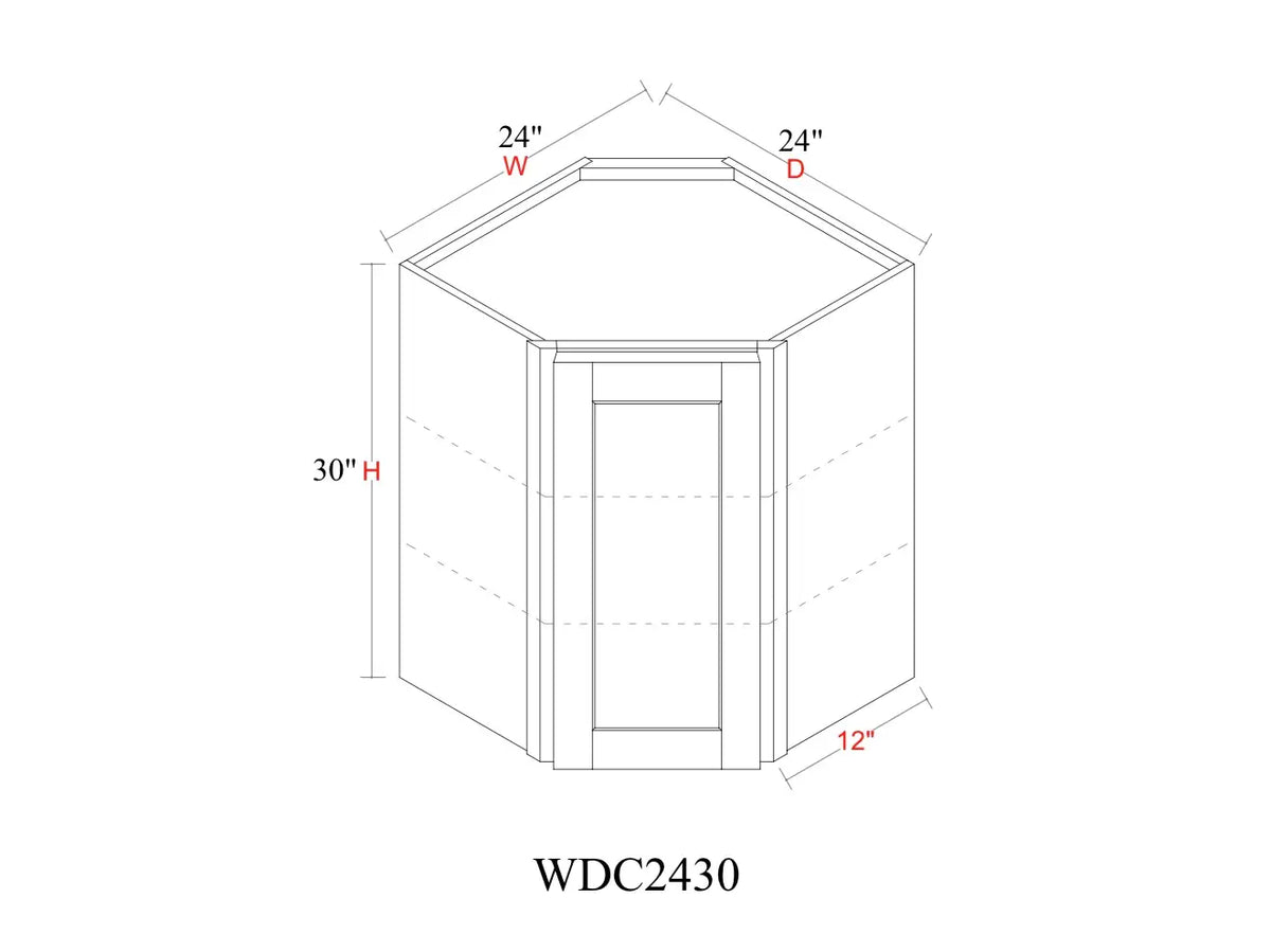 Safari Fancy Shaker Wall Cabinet SFS-WDC2430 — Tree Cabinetry product image