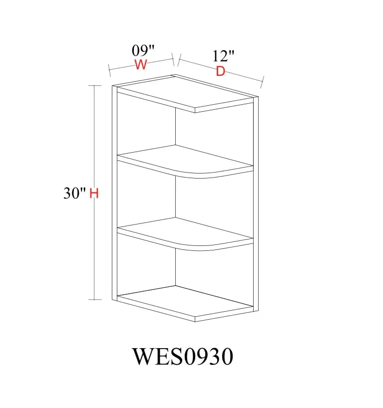 Shaker White Wall Cabinet SW-WES930 — Tree Cabinetry product image