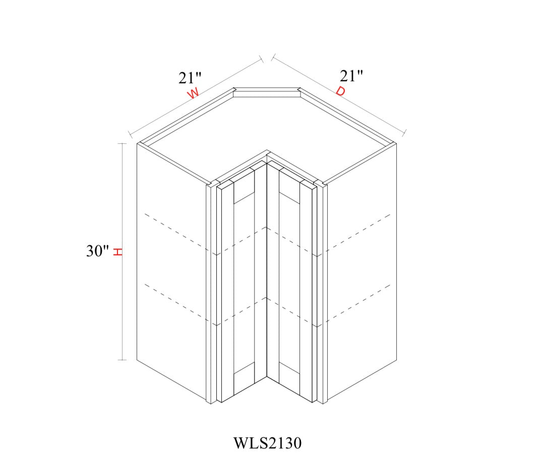 Safari Fancy Shaker Wall Cabinet SFS-WLS2130 — Tree Cabinetry product image