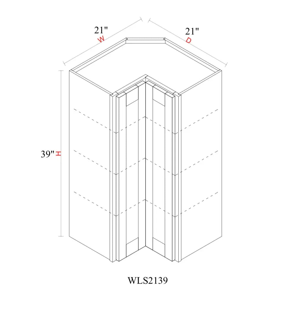 Safari Fancy Shaker Wall Cabinet SFS-WLS2139 — Tree Cabinetry product image