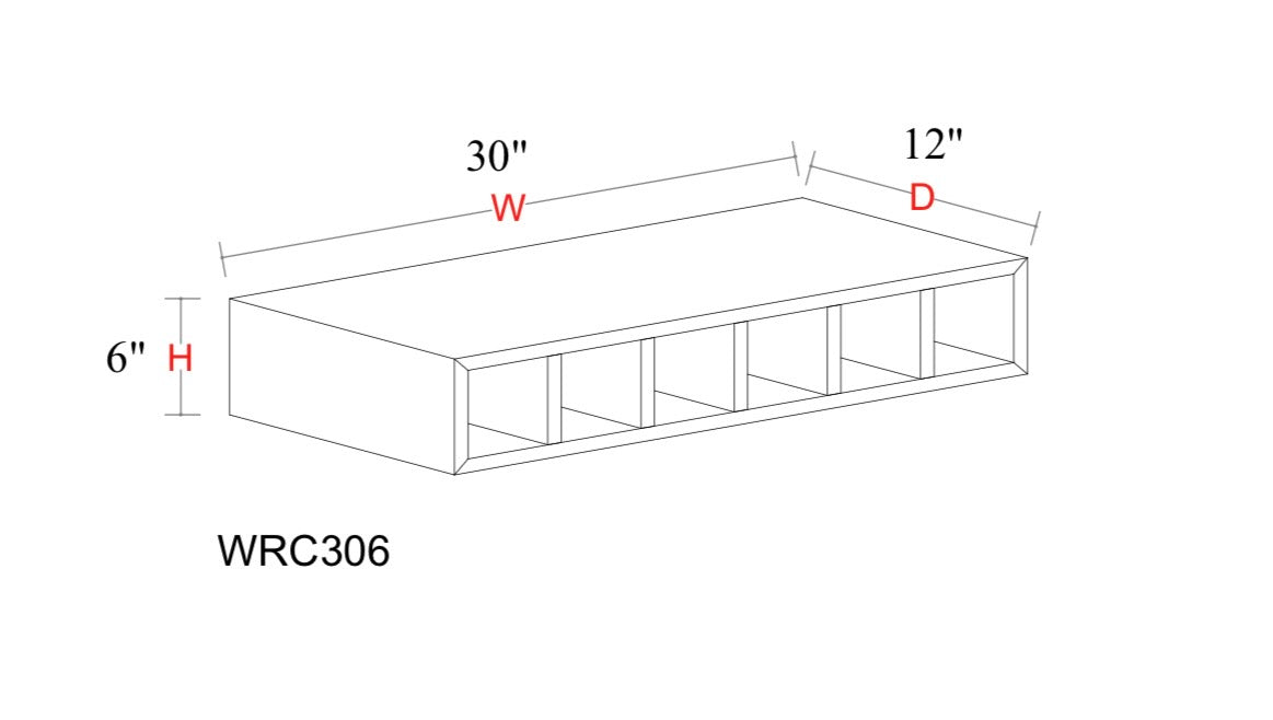 Whipped Cream Fancy Shaker Wall Cabinet WCFS-WRC306 — Tree Cabinetry product image