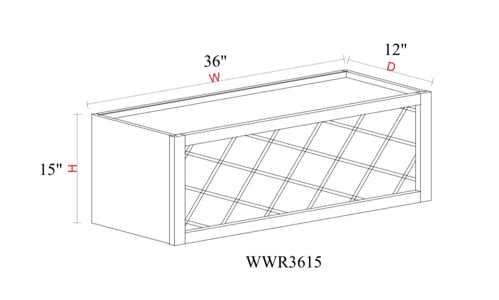 Safari Fancy Shaker Wall Cabinet SFS-WWR3615 — Tree Cabinetry product image