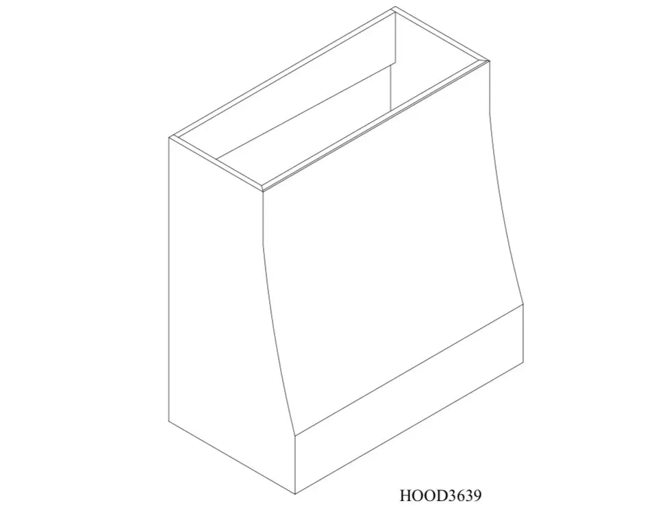 Shaker White Cabinet Accessory SW-Hood 3639 — Tree Cabinetry product image