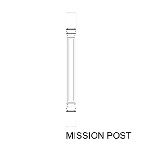 Whipped Cream Fancy Shaker Cabinet Accessory WCFS-MISSION POST — Tree Cabinetry product image